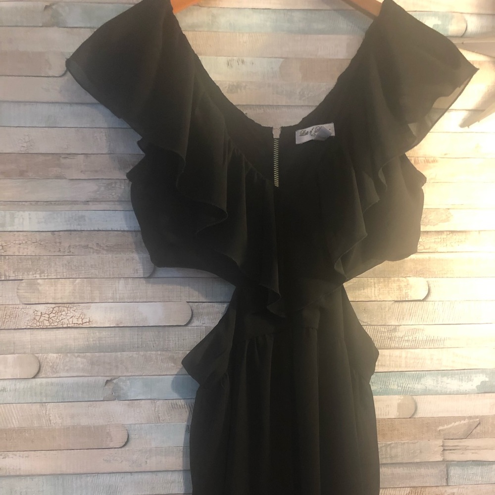 LOTS OF LOVE little black dress with cutouts